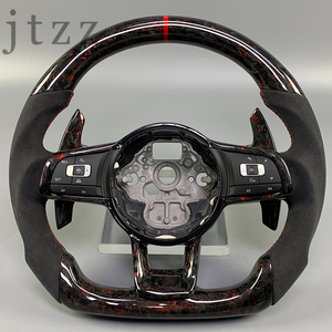 Volante de Fibra de Carbono de Instalación Directa Compatible con Volkswagen <span class=keywords><strong>Golf</strong></span> <span class=keywords><strong>GTI</strong></span> MK4 MK5 MK6 MK7 MK8 Passat Jetta, <span class=keywords><strong>Interior</strong></span> de Auto - Product Image 1