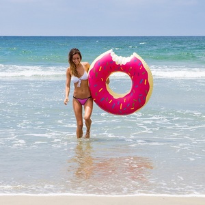 Pink Donut <strong>Pool</strong> <strong>Floats</strong> <strong>Inflatable</strong> Donuts Swimming Ring <strong>Tube</strong> for Beach <strong>Pool</strong> - Product Image 3