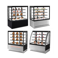 Gâteau réfrigérateur vitrine refroidissement par air affichage réfrigérateur verre refroidisseur boulangerie vertical gâteau vitrine