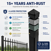 Cercado de Acero con Puntas Prensadas para Protección de Propiedades de Alta Seguridad, Cercado Decorativo de Metal, Paneles Duraderos