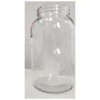 1.5L 1500ml Round Glass Jar with 82mm Lid: Ideal for Coconut Oil and  Vegetable Pickles