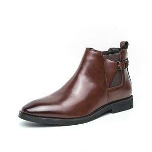 Bottes Chelsea pour hommes, <span class=keywords><strong>bottines</strong></span> Derby habillées, <span class=keywords><strong>bottines</strong></span> Oxford courtes, <span class=keywords><strong>bottines</strong></span> Chukka formelles pour affaires, en cuir microfibre, à bout pointu, tendance - Product Image 2