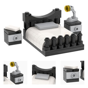 MOC4177-4182 प्रक्रिट पीले रंग का नीला पीला पीला पीला पीला पीला पीला पीला नीला और सफेद बंक बिस्तर निर्माण ब्लॉक बच्चों के खिलौने - Product Image 4