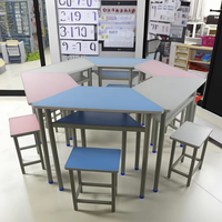 Ensemble table et chaise de classe moderne en alliage d'aluminium réglable de qualité supérieure avec un design simple