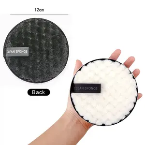 Low MOQ Washable Reusable Makeup Remover Pads Microfiber Round Makeup Remover Wipes For Facial Cleansing