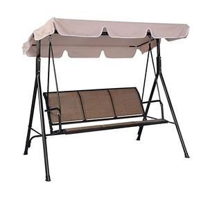 Silla <span class=keywords><strong>columpio</strong></span> para Patio para 3 personas, <span class=keywords><strong>toldo</strong></span> para exteriores, Patio, muebles, hamaca de acero - Product Image 1