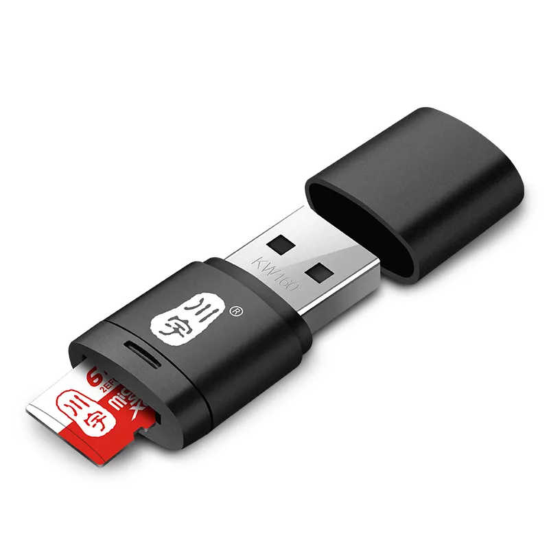 Micro TF SD Card Reader 2.0 USB พร้อมช่องเสียบการ์ด TF รองรับการ์ดหน่วยความจำ512GB สูงสุดสำหรับคอมพิวเตอร์