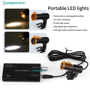Occhiali Ingrandenti Elettrici per Laboratorio Dentistico 2.5X/3.5X, Montatura in Metallo 420mm, Luce LED 5W a Luminosità Regolabile per Odontoiatria - Product Image 3