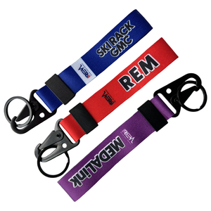 Logotipo personalizado impreso correa de sublimación muñeca poliéster <span class=keywords><strong>llavero</strong></span> cordón corto <span class=keywords><strong>llavero</strong></span> cordones promocionales mosquetones llaveros - Product Image 6