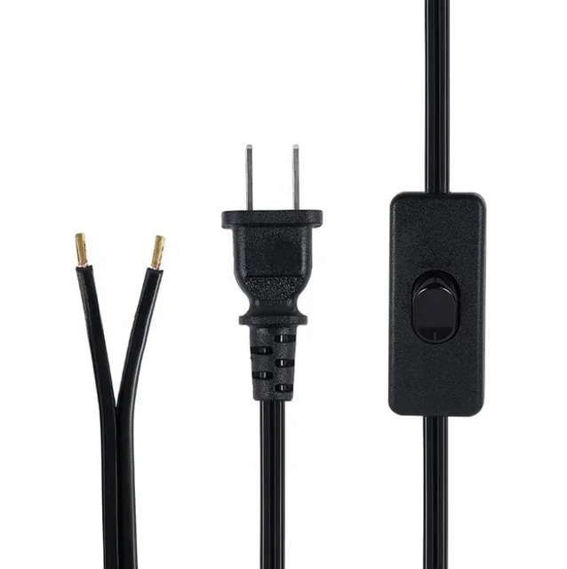 US 2 Prong Polarized Hanging Light Power Cord Salt Lamp Power Cord with 303 Switch