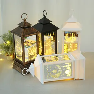 Hồi giáo đèn lồng ramadan nhựa LED Đèn lồng EID mubarak Mini Đèn hồi giáo đèn lồng cho ramadan trang trí