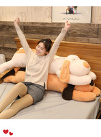 Boneka Anjing Tidur Isi Kapas Bulu Angsa, Bantal Teman Tidur Lembut untuk Anak, Hadiah Aktivitas Boneka Isi Kapas Grosir