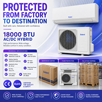AC Tenaga Surya 18000 BTU DC Inverter Wall Split Hybrid Set Lengkap dengan Panel Surya Pendingin Pemanas Rumah Tangga 48V
