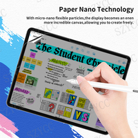 Film protecteur anti-reflet PET à pose rapide, film protecteur d'écran mat PET effet papier pour tablette iPad Pro 11 pouces 2024