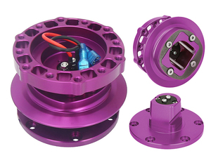 KYOSTAR Hub kemudi mobil Universal, Stir mobil balap & Olahraga, Hub kontrol pelepasan cepat, kunci bentuk D, Multi warna, untuk mobil balap - Product Image 2