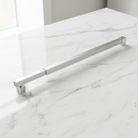 Barre de support de douche en alliage de zinc poli miroir de qualité supérieure, marque DC, pour salle de bain d'hôtel, quincaillerie
