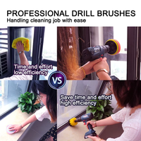 LIJIE Set de brosses de perçage Poling King Manufacture Wholesale Car Cleaning Brosses de nettoyage de voiture pour l'intérieur des voitures