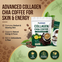 Café minceur halal en gros Ausreson OEM avec collagène et graines de chia – Favorise l'énergie et la santé digestive – Café au collagène et aux graines de chia de qualité supérieure