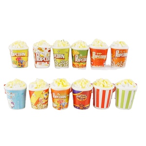 Lindo Mini resina palomitas de maíz colgantes parche para DIY pendientes llave comida decoración cadenas moda joyería fabricación - Product Image 1