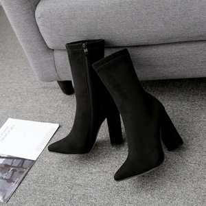 Hot Sale Large Size 35-42 Spot Nightclub Thick Heel High-heeled <b>Boots</b> Women's <b>Boots</b> Pointed Shoes 2023 - Product Image 5