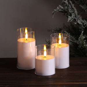 Mermei của nhựa LED trụ cột Nến-Pin hoạt động nhấp nháy Flameless điều khiển từ xa handmade cho đám cưới giáng sinh bên - Product Image 2