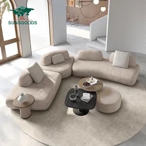 Sofa gaya Italia elegan Set mebel mewah Sofa rumah Modern furnitur ruang keluarga apartemen kecil