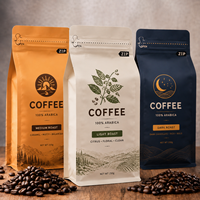 Sachet personnalisé en gros avec valve de dégazage, impression hélio, sachet à café haute barrière avec doublure en aluminium pour torréfacteurs