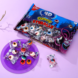 Amos Etiqueta Privada <span class=keywords><strong>FIESTA</strong></span> DE Halloween sabor a fruta 3D dulces forma de globo ocular caramelos de goma - Product Image 2