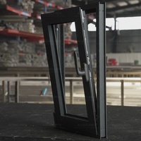Portes et fenêtres Verre demi-lune Rideau aveugle à triple volet en alliage d'aluminium Fenêtre à battant