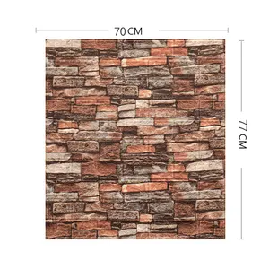 2023 3D الطوب خلفيات الذاتي لاصق بلاط طوبي لتزيين الجدران الداخلية XPE رغوة جدار ملصقا