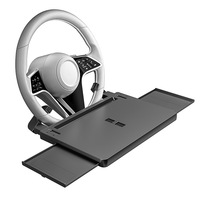 Plateau de volant de voiture tendance de grande taille avec fente rétractable, plateau alimentaire pour voiture, support pour ordinateur portable réglable pour travailler, manger, écrire