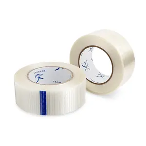 Cross filament fiber glass grid fiberglass mesh adhesive tape for wrap fix banding joint strapping packing waterproofing