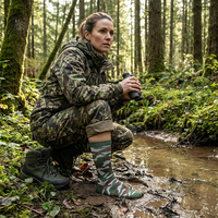 Chaussettes imperméables camouflage pour hommes et femmes, mi-mollet, pour la chasse, la randonnée, la pêche, le ski, le cyclisme, coupe-vent, respirantes, gardent les pieds au sec