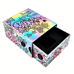 Cardboard Child Resistant Slide Drawer Box Custom Print And EVA Insert For Essential Oil Serum 5ml 10ml 15ml Vials Packaging - Product Image 4