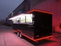 Etodevice Bar à café en plein air, cuisine mobile, remorque de restauration entièrement équipée, camion de restauration rapide pour hot-dogs, tacos, pizzas avec cuisine complète