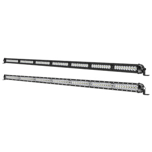 Barre lumineuse LED simple rangée 12V tout-terrain pour camion ou UTV, à fixer <span class=keywords><strong>sur</strong></span> le porte-bagages <span class=keywords><strong>de</strong></span> toit, avec lentille chromée ou noire, 43 pouces - Product Image 1