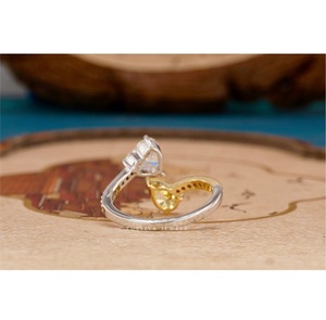 Elegant Pears Valentine Ring Diamond Ring <b>Handmade</b> <b>Jewelry</b> Sparkling Timeless Design Perfect For Engagement Anniversary - Product Image 6