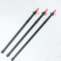 Tiges télescopiques d'extension de poteau télescopique en aluminium de fibre de carbone de vente chaude