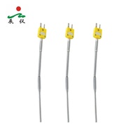 Capteur thermocouple Haichen blindé 3MM réglable de type K J T, OEM IP65 en acier inoxydable, flexible 0~1000°C Classe I/II