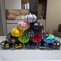 Peluche Citrouille d'Halloween Mignonne et Amusante, Coussin Jack O'Lantern, Décoration de Fête, Cadeau pour Enfants, Coton, Vente en Gros