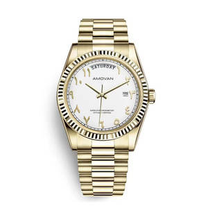 Reloj de Cuarzo AMOVAN para Hombre, Acero Inoxidable, Cristal de Zafiro, Correa de <span class=keywords><strong>20</strong></span> <span class=keywords><strong>mm</strong></span>, Esfera de 39 <span class=keywords><strong>mm</strong></span>, Colores y Logotipo Personalizables, Resistente al Agua 50 m - Product Image 1