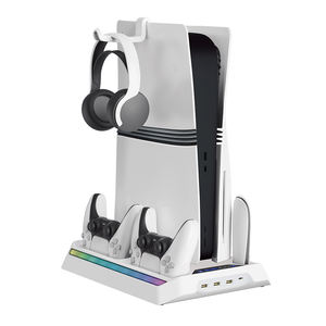 Base de Carga con Ventilador de Refrigeración <span class=keywords><strong>para</strong></span> Consola de Juegos <span class=keywords><strong>PLAY</strong></span> X, Soporte Vertical <span class=keywords><strong>para</strong></span> PS5 con <span class=keywords><strong>3</strong></span> Puertos USB HUB, Accesorios <span class=keywords><strong>para</strong></span> Juegos - Product Image 1