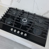 Cuisinière à gaz et électrique intégrée à 4 brûleurs avec allumage électronique, usage domestique, classe A d'efficacité énergétique