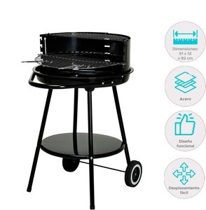 Luxurious Simple Adjustable Height Steel Iron <b>BBQ</b> Grill Outdoor Charcoal Portable Design Camping Patio Backyard Cooking Picnic - Product Image 5