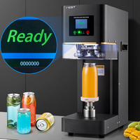 Machine de scellage automatique de bocaux en plastique de qualité assurée, scellage rapide en 3 secondes, capacité de 150 à 1000 ml, scelleuse de bocaux pour boissons gazeuses