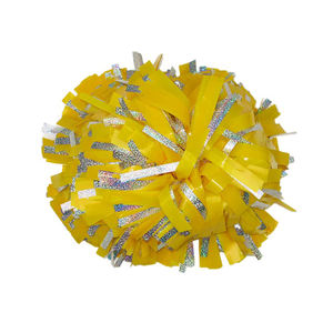 Bolas de pompones de plástico metálico de mezcla de bajo precio, pompones de porristas con bola de flores de mano - Product Image 5