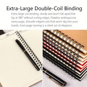 สมุดโน้ตแบบสันเกลียวสั่งทำพิเศษ 50 แผ่น 100 หน้า สำหรับสำนักงานและโรงเรียน ขนาด A5 สำหรับใช้ในธุรกิจ ขายส่ง - Product Image 4