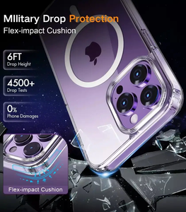 เคสโทรศัพท์แม่เหล็ก5-in-1 <span class=keywords><strong>iPhone</strong></span> 15 PRO MAX และฟิล์มป้องกันหน้าจอ9H พร้อมฟิล์มเลนส์อะคริลิค - Product Image 4