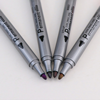 Ani Art Proveedor Oem Marcador permanente negro ecológico barato con punta de bala de fibra Juego de rotuladores de tinta a base de aceite para oficina
