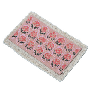 Hand Embroidered Rose Tea Mat Waterproof Heat Insulating Table Runner For Tea Ceremony Accessories Dehua Origin First Class - Product Image 5